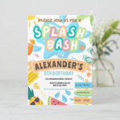 Invitation Fête garçons de la fête au bassin Splash d'été Par (Debout devant)
