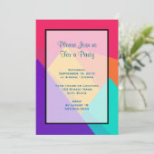 Invitation Fête générique de triangles géométriques aux coule (Debout devant)