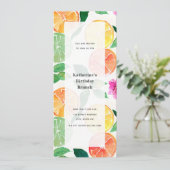 Invitation Fête générique florale de citron vert citron aquar (Debout devant)