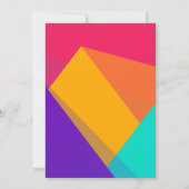 Invitation Fête générique Triangles géométriques de couleur v (Dos)