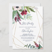 Invitation Fête géométrique Brise Tropicale (Devant)