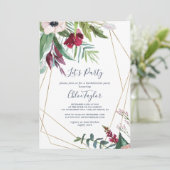 Invitation Fête géométrique Brise Tropicale (Debout devant)