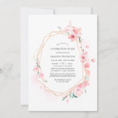 Invitation Fête Géométrique de la vie en fleurs de cerisier r (Devant)