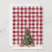 Invitation Fête Gingham de Noël  (Dos)