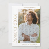 Invitation Fete Gold moderne Il L'A Fait Photo Graduation Par (Dos)