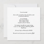 Invitation Fête Golf "Save the Date" pour golfeuse (Dos)