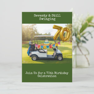 Invitation fête Golfeur Par Tee pour 70e anniversa