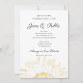 Invitation Fête Graphique de tournesol jaune de la vie (Devant)