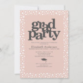 Invitation Fête grasse rose vif audacieuse typographie modern (Devant)