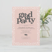 Invitation Fête grasse rose vif audacieuse typographie modern (Debout devant)