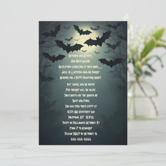 Invitation Fête Halloween (Debout devant)