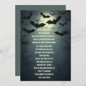 Invitation Fête Halloween (Devant / Derrière)