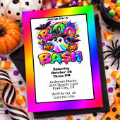 Invitation Fête Halloween Boo Bash Colorée