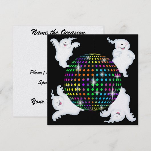 Invitation Fête Halloween DISCO - SRF (Devant / Derrière)