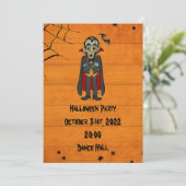 Invitation fête Halloween Dracula fun (Debout devant)