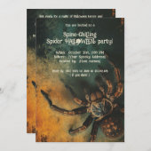 Invitation 🕷️ Fête HALLOWEEN Spider Chilling (Devant / Derrière)
