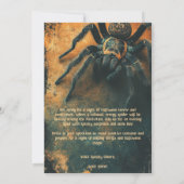 Invitation 🕷️ Fête HALLOWEEN Spider Chilling (Dos)