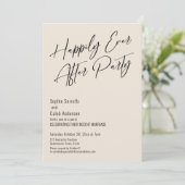 Invitation Fête "Happily Ever After" Élégance Moderne Crème (Debout devant)