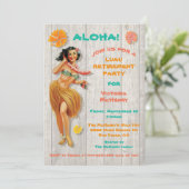 Invitation Fête Hawaïenne Luau (Debout devant)
