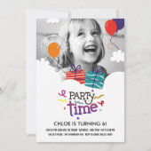 Invitation Fête Heure Photo Anniversaire (Devant)