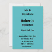 Invitation Fête Heure Toute Fête Occasion (Dos)