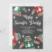 Invitation Fête hivernale de Chalkboard moderne (Devant)