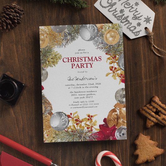 Invitation Fête hivernale de Noël festive