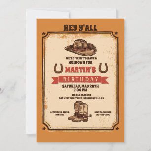 Invitation Fête Hoedown