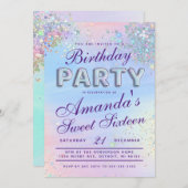 Invitation Fête holographique (Devant / Derrière)