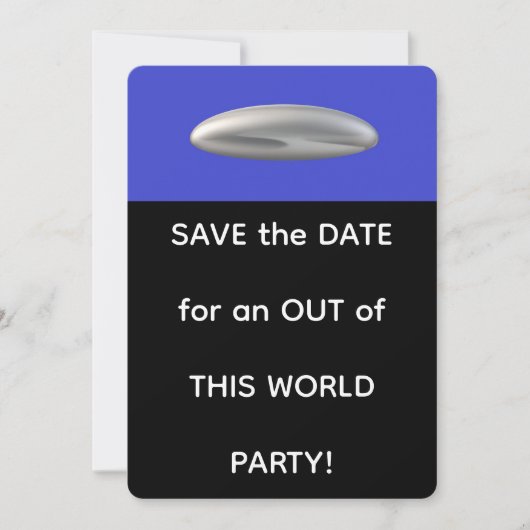 Invitation Fête hors de ce monde SAVE THE DATE (Devant)