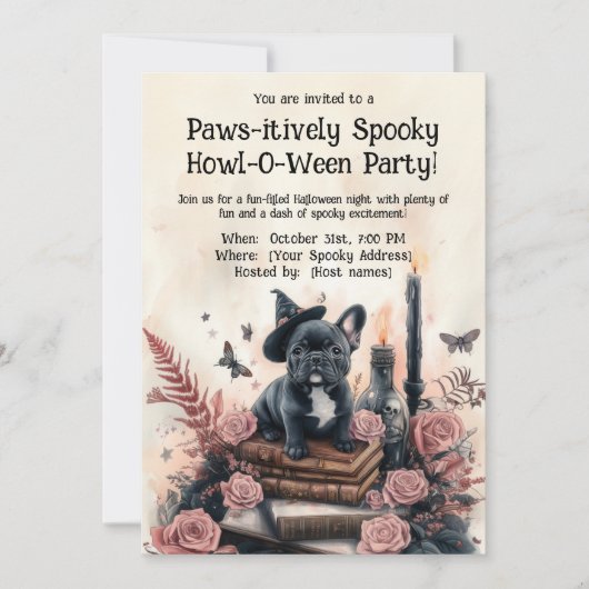 Invitation 👻 fête 🐶 Howl-O-Ween ! (Devant)