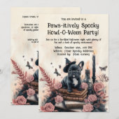 Invitation 👻 fête 🐶 Howl-O-Ween ! (Devant / Derrière)
