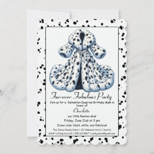 Invitation Fête inspirée de Cruella avec des Dalmatiens – Ann