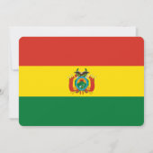 Invitation Fête :Invitations: Bolivie : Drapeau bolivien (Dos)