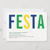 Invitation Fête: Invitations: Brésil: Drapeau Péruvien (Devant)