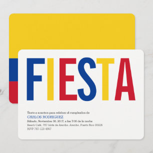 Invitation Fête: Invitations: Colombie: Drapeau Colombien