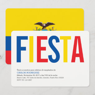 Invitation Fête: Invitations: Équateur: Drapeau équatorien