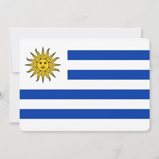 Invitation Fête :Invitations: Uruguay : Drapeau uruguayen (Dos)