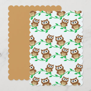 Invitation Fête Invitée Oiseau Hibou Personnaliser Destiny De