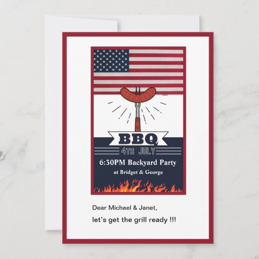 Invitation fête jardin du 4 juillet (Devant)
