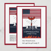 Invitation fête jardin du 4 juillet (Devant / Derrière)