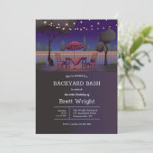 Invitation Fête Jardin Stright Lights (Debout devant)