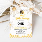 Invitation Fête Jaune Moderne Abeille Notre Miel Anniversaire