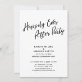 Invitation Fête "Jour Après" Simple Réception Après-Mariage (Devant)