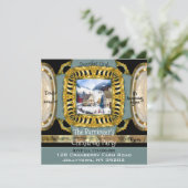 Invitation Fête joyeuse de la scène de neige Noël (Debout devant)