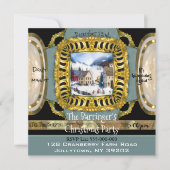 Invitation Fête joyeuse de la scène de neige Noël (Devant)