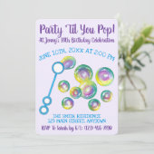 Invitation Fête Jusqu'À Vous Pop Bubble Wand Anniversaire Bub (Debout devant)
