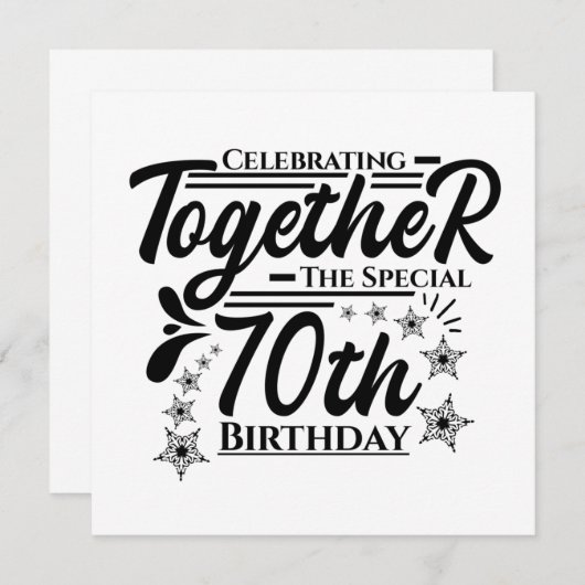 Invitation fête le 70e anniversaire (Devant / Derrière)