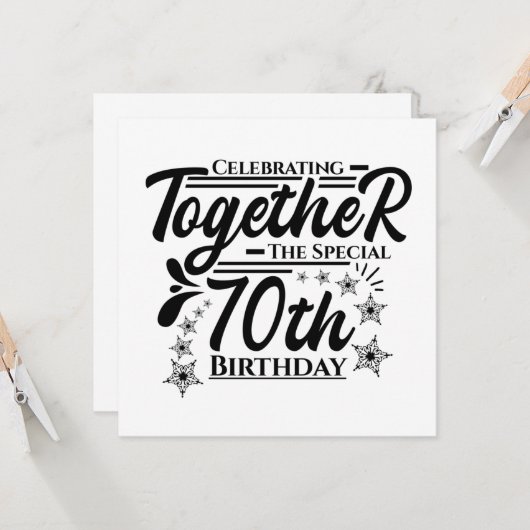 Invitation fête le 70e anniversaire (Devant/Arrière en situation)