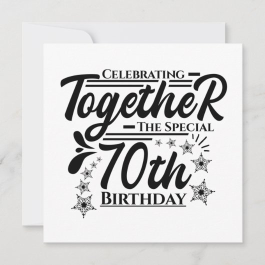 Invitation fête le 70e anniversaire (Devant)